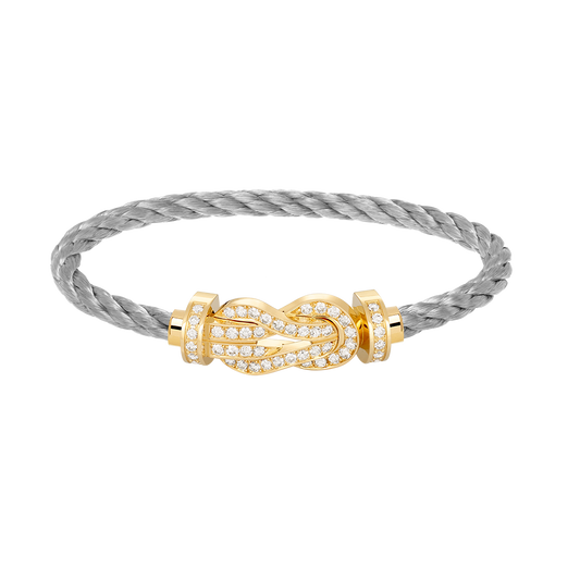 Chance Large 8-Figure Buckle Diamond Bracelet – Gold