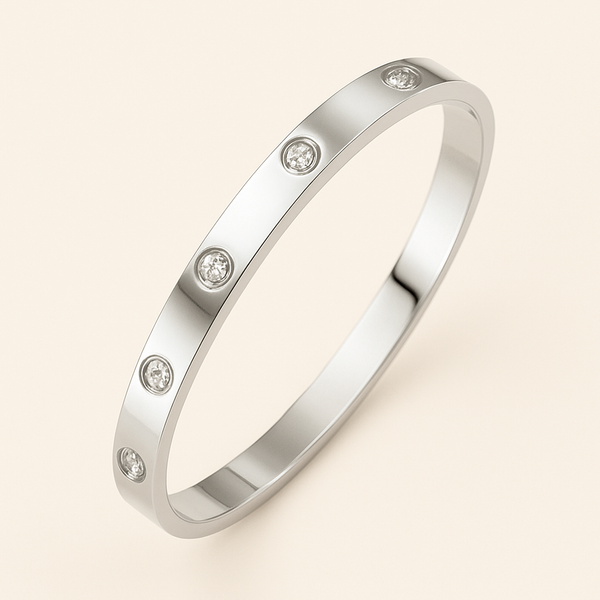 Pulsera de eslabones Eternity con circonitas