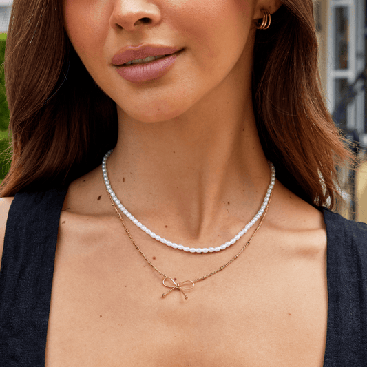 Collar de lazo dorado Lisa