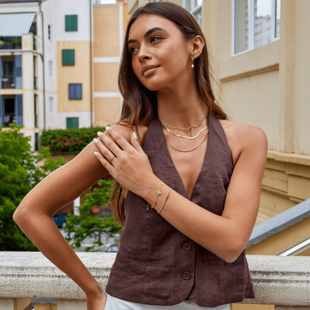 Pulsera de cristal de trébol de cuatro hojas