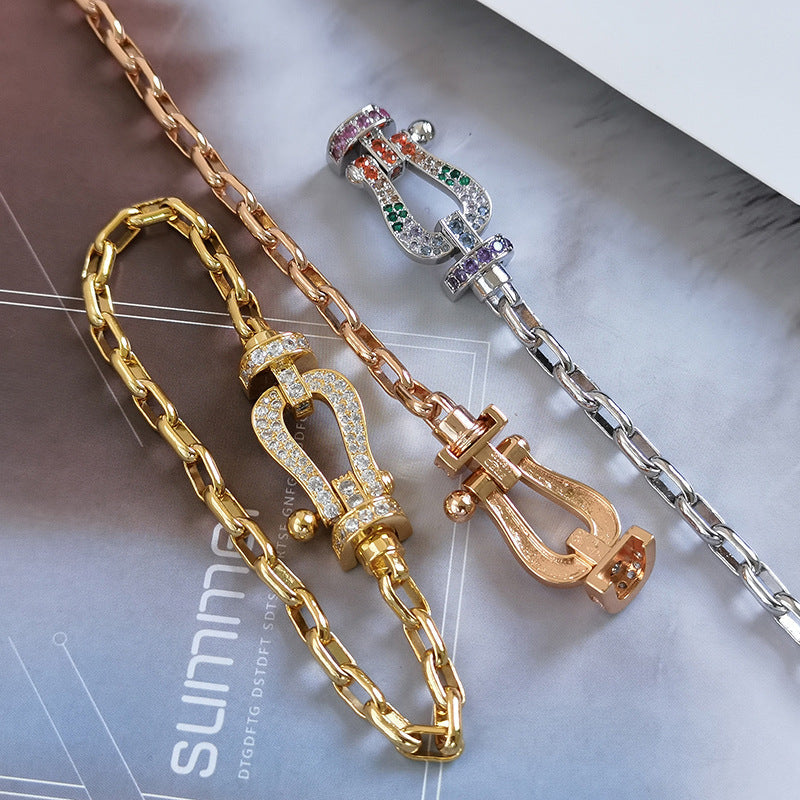 Pulsera metálica Force con cierre de herradura grande