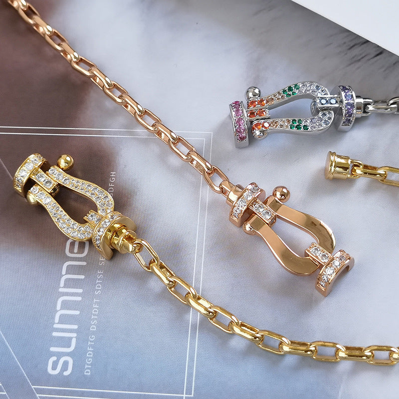 Pulsera metálica Force con cierre de herradura grande