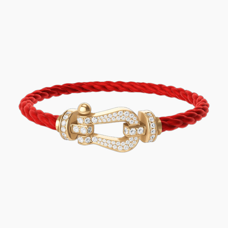 Pulsera Force con herradura grande y diamantes completos