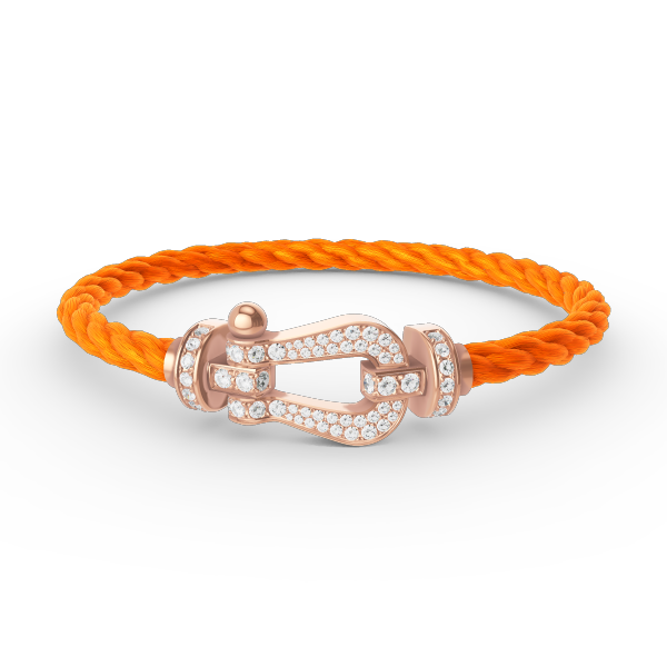 FORCE LARGE HORSESHOE FULL DIAMOND BRACELET ROSE GOLD